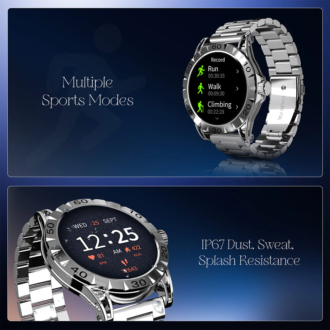 boAt Enigma Orion | Smartwatch with 1.39" HD Display, AI Voice Assistant, HR, SpO2 & Stress Monitoring, Sleep Monitor - Image 9