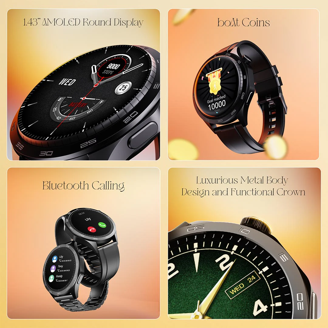 boAt Enigma Radiant  | Smartwatch with 1.43" Amoled Display, AI Voice Assistant, Multiple Watch Faces - Image 14