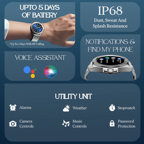 boAt Enigma Switch | Premium Luxury Smartwatch with 1.39" (3.53cm) HD Display, Switchable Case, 100+ Sports Mode, BT Calling, HR & SpO2 Monitoring - Image 16