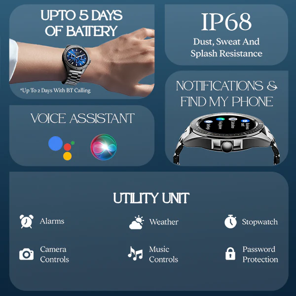 boAt Enigma Switch | Premium Luxury Smartwatch with 1.39" (3.53cm) HD Display, Switchable Case, 100+ Sports Mode, BT Calling, HR & SpO2 Monitoring - Image 9