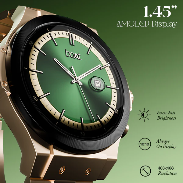 boAt Enigma X400 | Smartwatch with 1.45" Round AMOLED Display, 100+ Sports Modes, HR, SpO2, & Stress Monitoring - Image 17