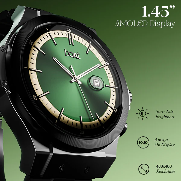 boAt Enigma X400 | Smartwatch with 1.45" Round AMOLED Display, 100+ Sports Modes, HR, SpO2, & Stress Monitoring - Image 8