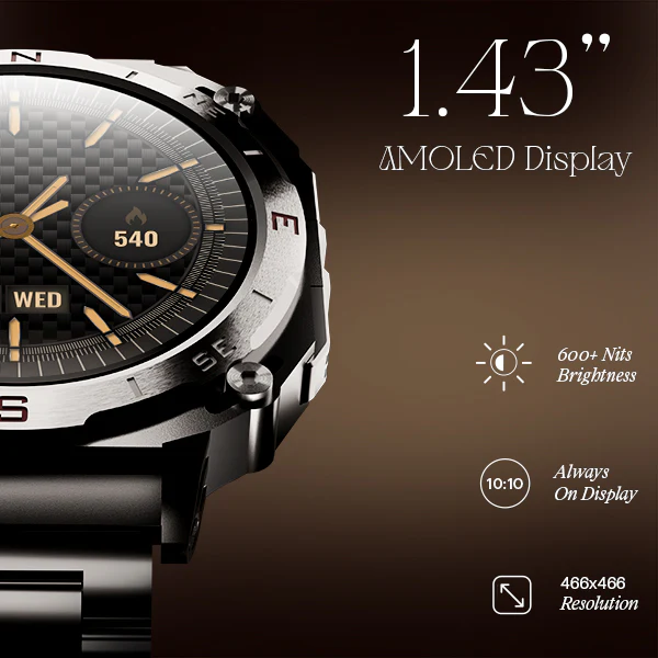 boAt Enigma X500 | Smartwatch with 1.43" (3.63 cm) AMOLED Round Display, BT Calling, 100+ Watch Faces, 100+ Sports Modes - Image 11