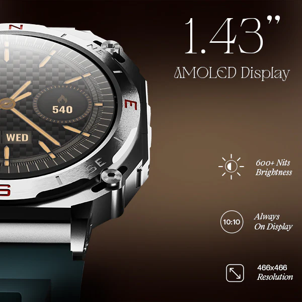 boAt Enigma X500 | Smartwatch with 1.43" (3.63 cm) AMOLED Round Display, BT Calling, 100+ Watch Faces, 100+ Sports Modes - Image 18