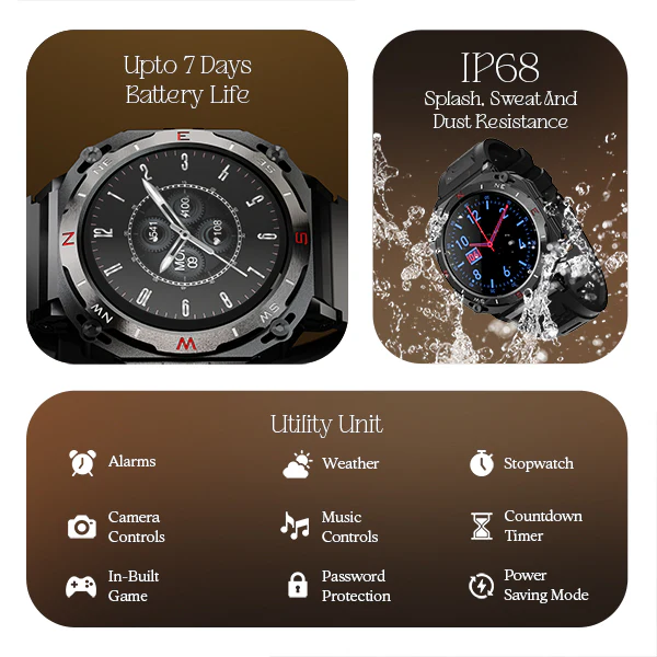 boAt Enigma X500 | Smartwatch with 1.43" (3.63 cm) AMOLED Round Display, BT Calling, 100+ Watch Faces, 100+ Sports Modes - Image 9