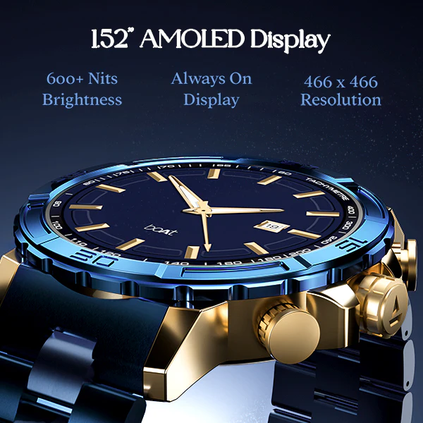 boAt Enigma X700 | Luxury Smartwatch with 1.52" AMOLED Display, 100+ Watch Faces, 100+ Sports Modes - Image 10