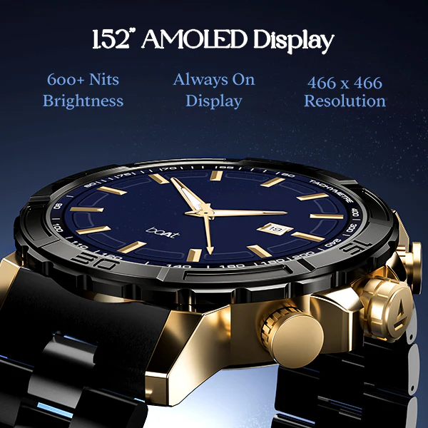 boAt Enigma X700 | Luxury Smartwatch with 1.52" AMOLED Display, 100+ Watch Faces, 100+ Sports Modes - Image 6