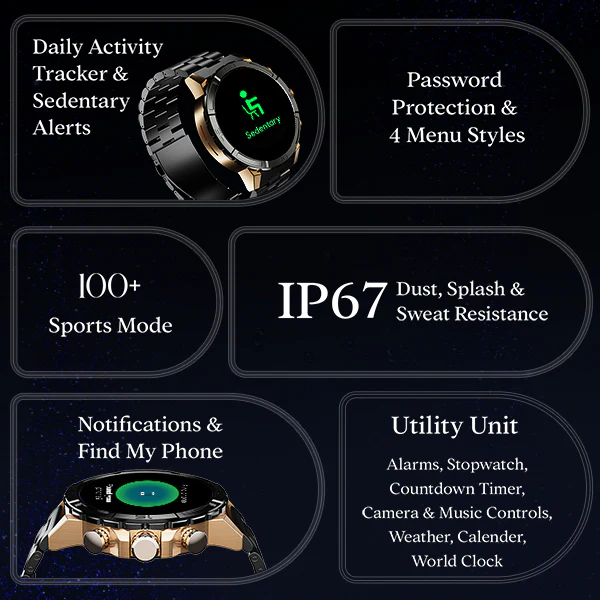 boAt Enigma X700 | Luxury Smartwatch with 1.52" AMOLED Display, 100+ Watch Faces, 100+ Sports Modes - Image 8