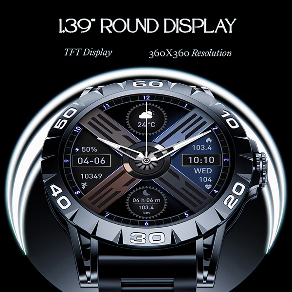 boAt Enigma Z30 | Smartwatch with 1.39" TFT Display, BT Calling, 100+ Watch Faces, Luxurious Metal Body - Image 9