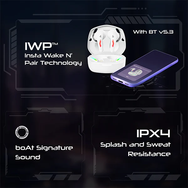 boAt Immortal 100 | Bluetooth Gaming Wireless Earbuds with BEAST™ Mode, IWP Technology, ENx™ Technology, 30 Hours Playback - Image 12
