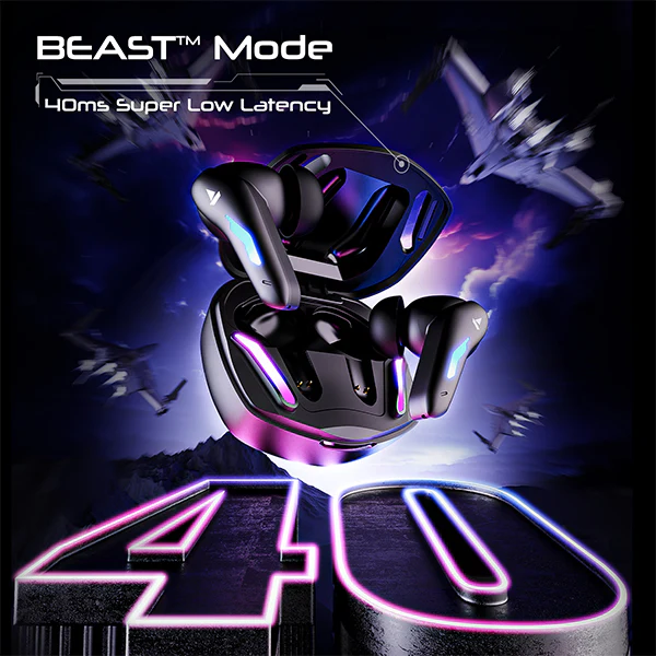 boAt Immortal 100 | Bluetooth Gaming Wireless Earbuds with BEAST™ Mode, IWP Technology, ENx™ Technology, 30 Hours Playback - Image 4