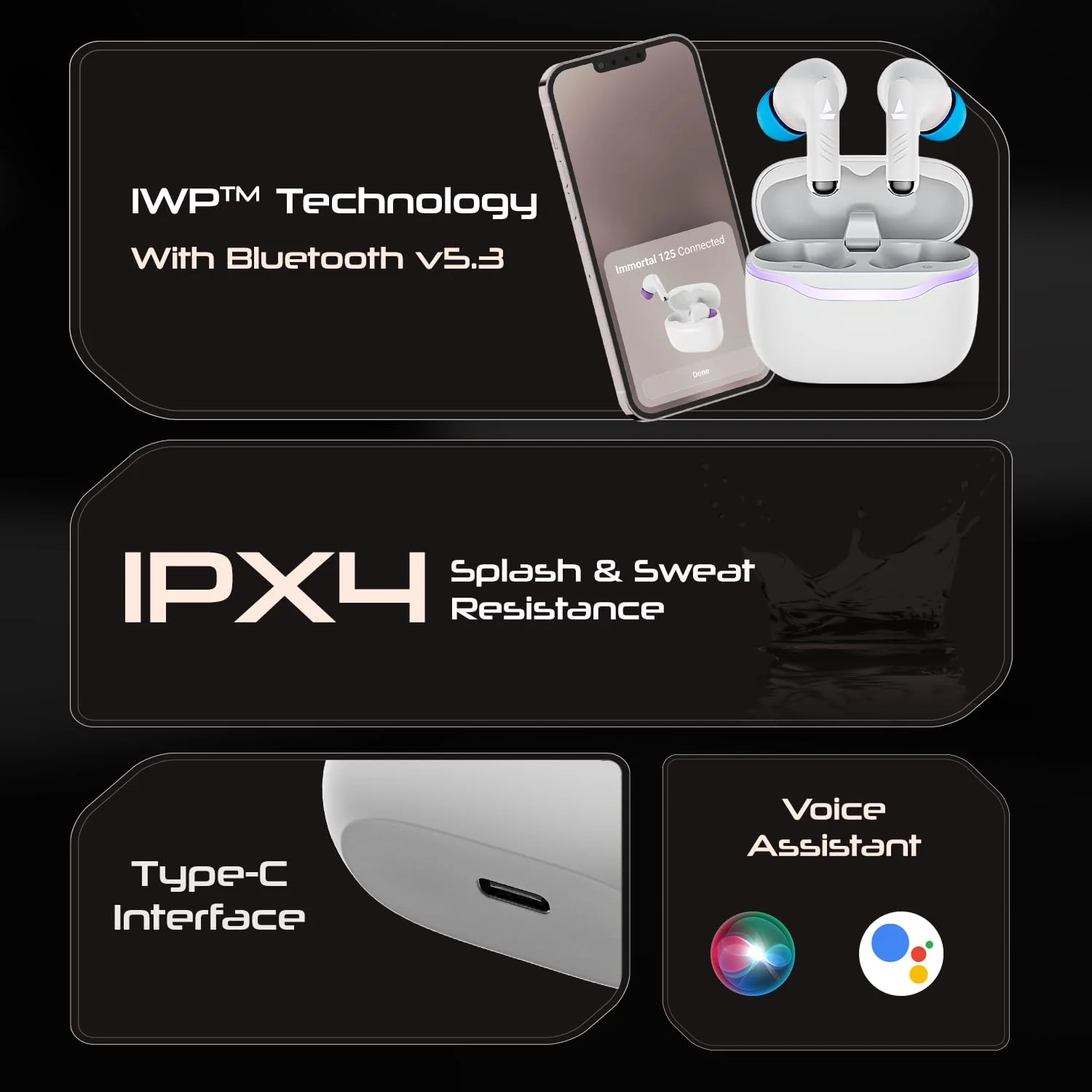 boAt Immortal 125 | Gaming Wireless Earbuds with BEAST™️Mode, 40 Hours Playback, ENx™ Technology, RGB LED lights - Image 14
