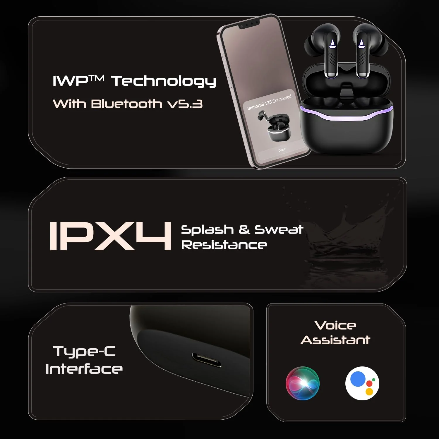 boAt Immortal 125 | Gaming Wireless Earbuds with BEAST™️Mode, 40 Hours Playback, ENx™ Technology, RGB LED lights - Image 7