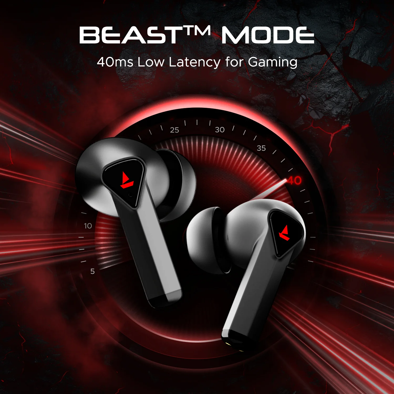 boAt Immortal 158 | Bluetooth Gaming Wireless Earbuds with BEAST™Mode, ENx™ with Quad Mics, ASAP™ Charge - Image 3
