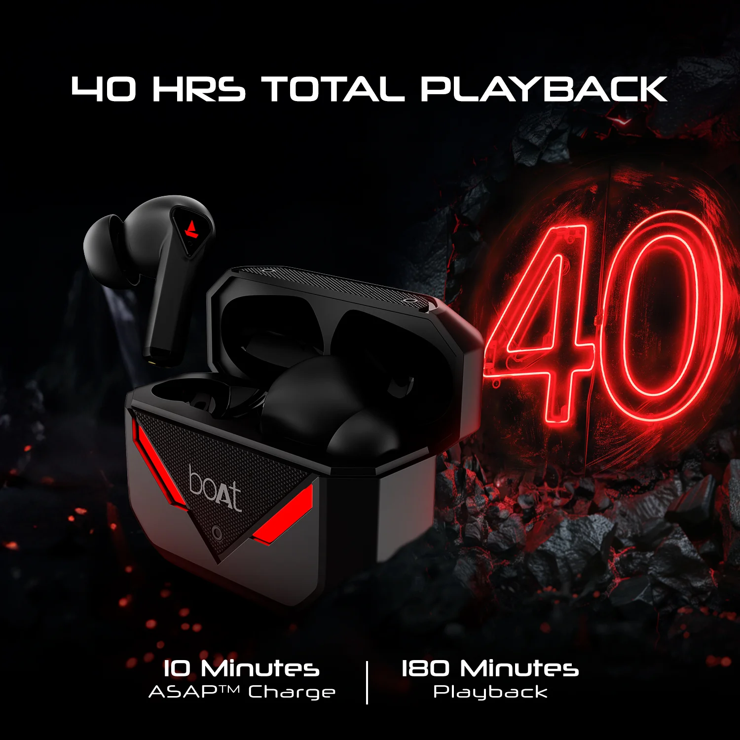 boAt Immortal 158 | Bluetooth Gaming Wireless Earbuds with BEAST™Mode, ENx™ with Quad Mics, ASAP™ Charge - Image 5