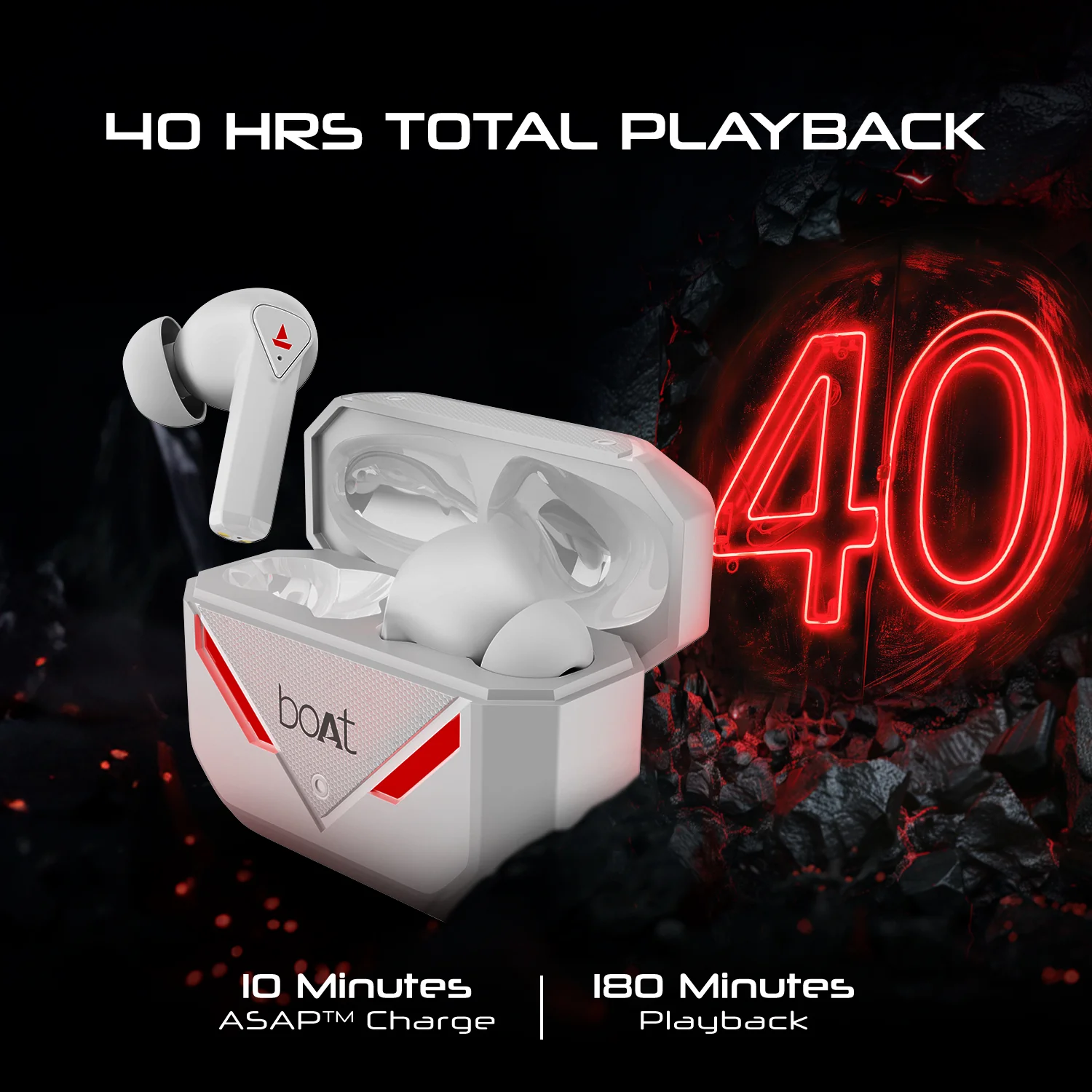 boAt Immortal 158 | Bluetooth Gaming Wireless Earbuds with BEAST™Mode, ENx™ with Quad Mics, ASAP™ Charge - Image 9