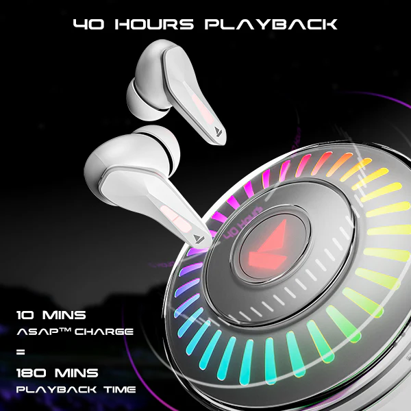 boAt Immortal 201 | Bluetooth Gaming Wireless Earbuds with 40ms BEAST™ Mode, Real RGB Lights, boAt Signature Sound - Image 10