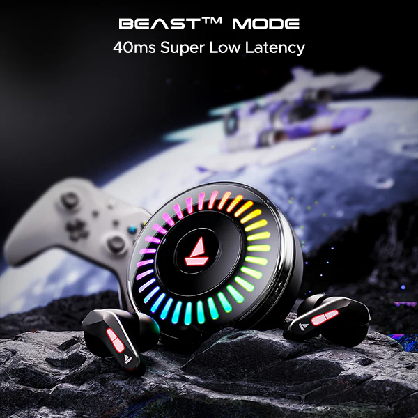 boAt Immortal 201 | Bluetooth Gaming Wireless Earbuds with 40ms BEAST™ Mode, Real RGB Lights, boAt Signature Sound - Image 7