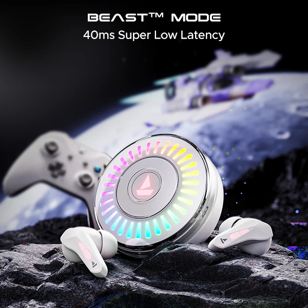 boAt Immortal 201 | Bluetooth Gaming Wireless Earbuds with 40ms BEAST™ Mode, Real RGB Lights, boAt Signature Sound - Image 9