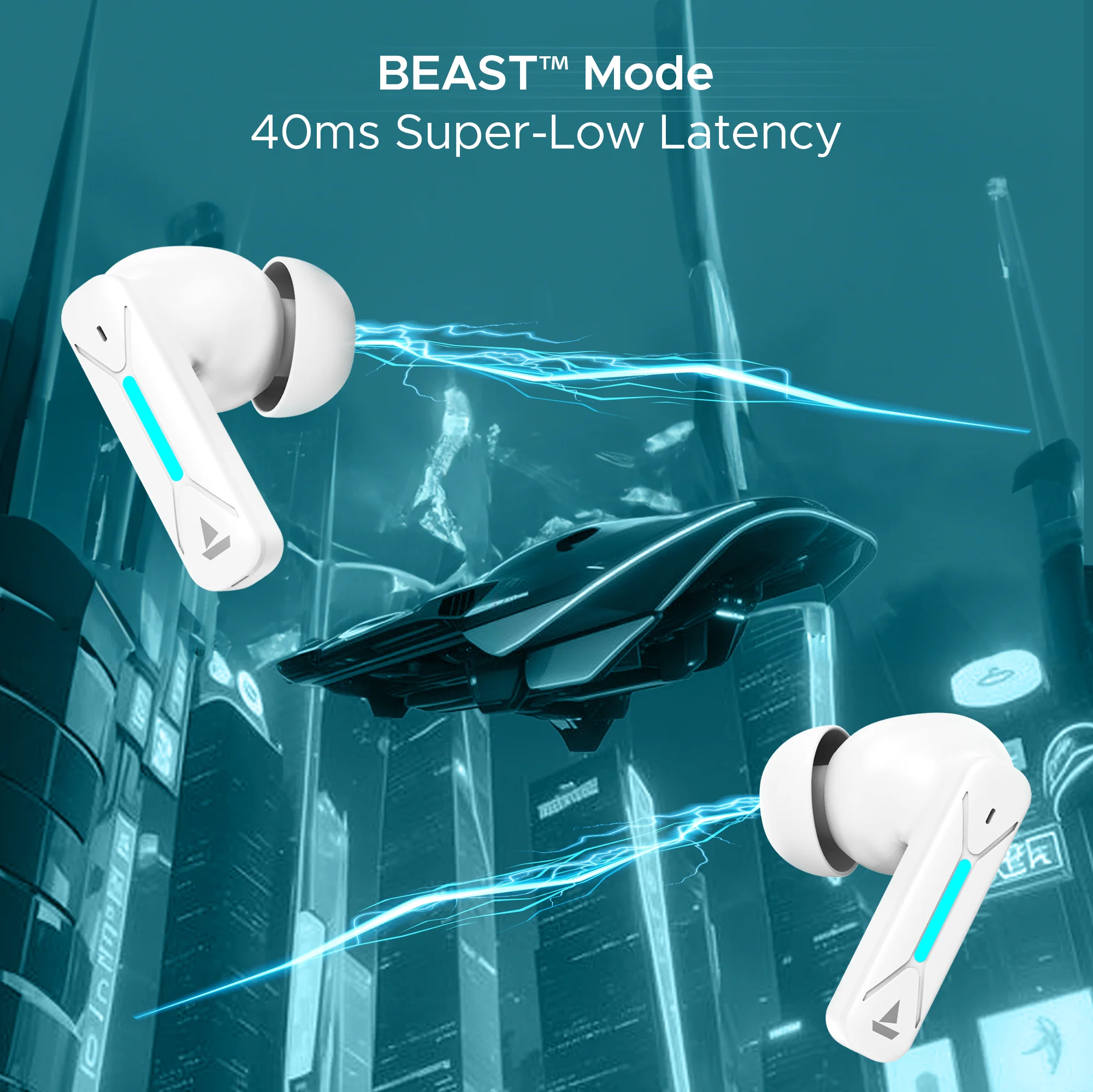 boAt Immortal Airspeed Pro | Bluetooth Gaming Wireless Earbuds with 40ms BEAST™ Mode, Up to 32dB ANC, ENx™ Tech - Image 14