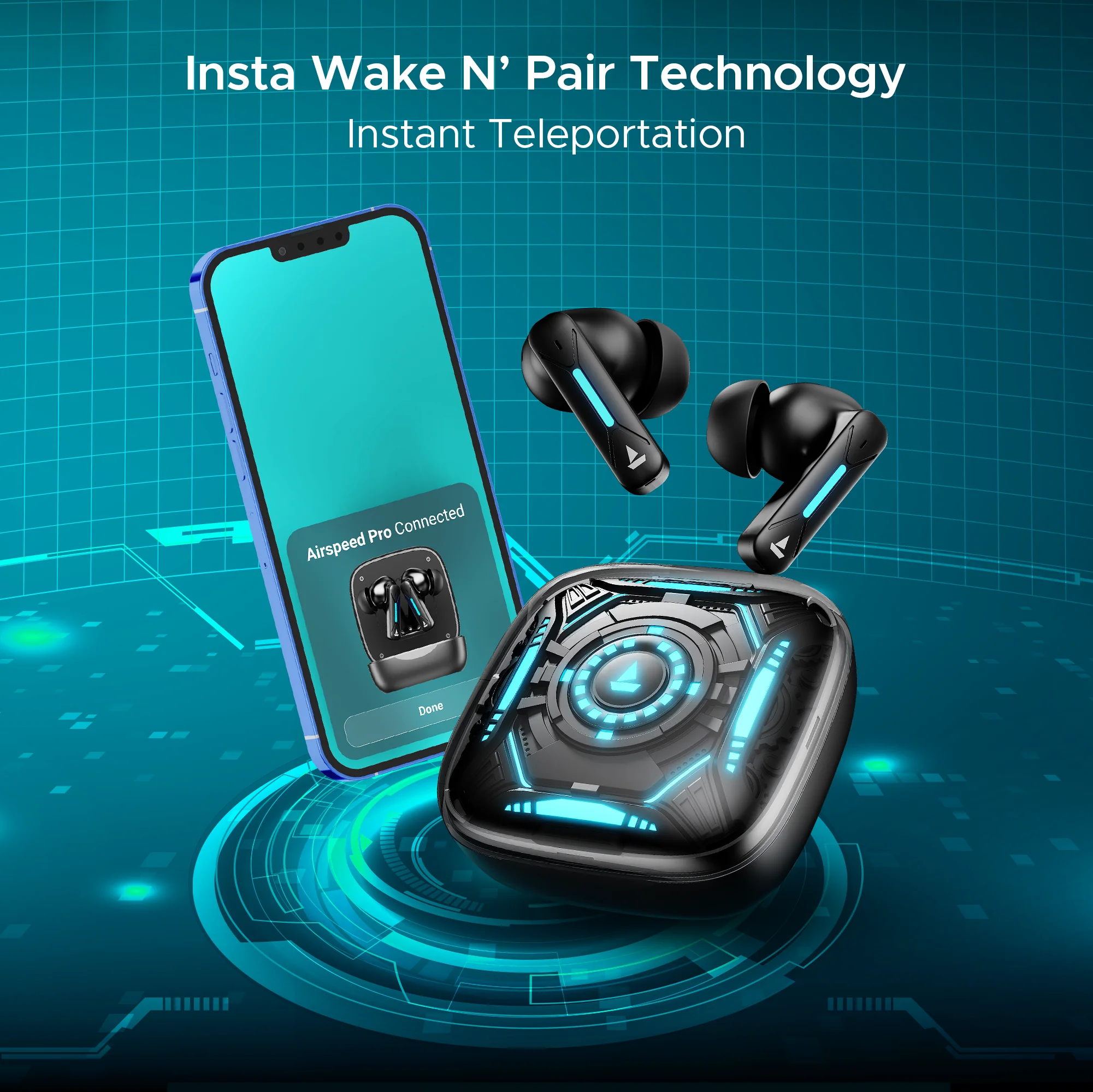 boAt Immortal Airspeed Pro | Bluetooth Gaming Wireless Earbuds with 40ms BEAST™ Mode, Up to 32dB ANC, ENx™ Tech - Image 9