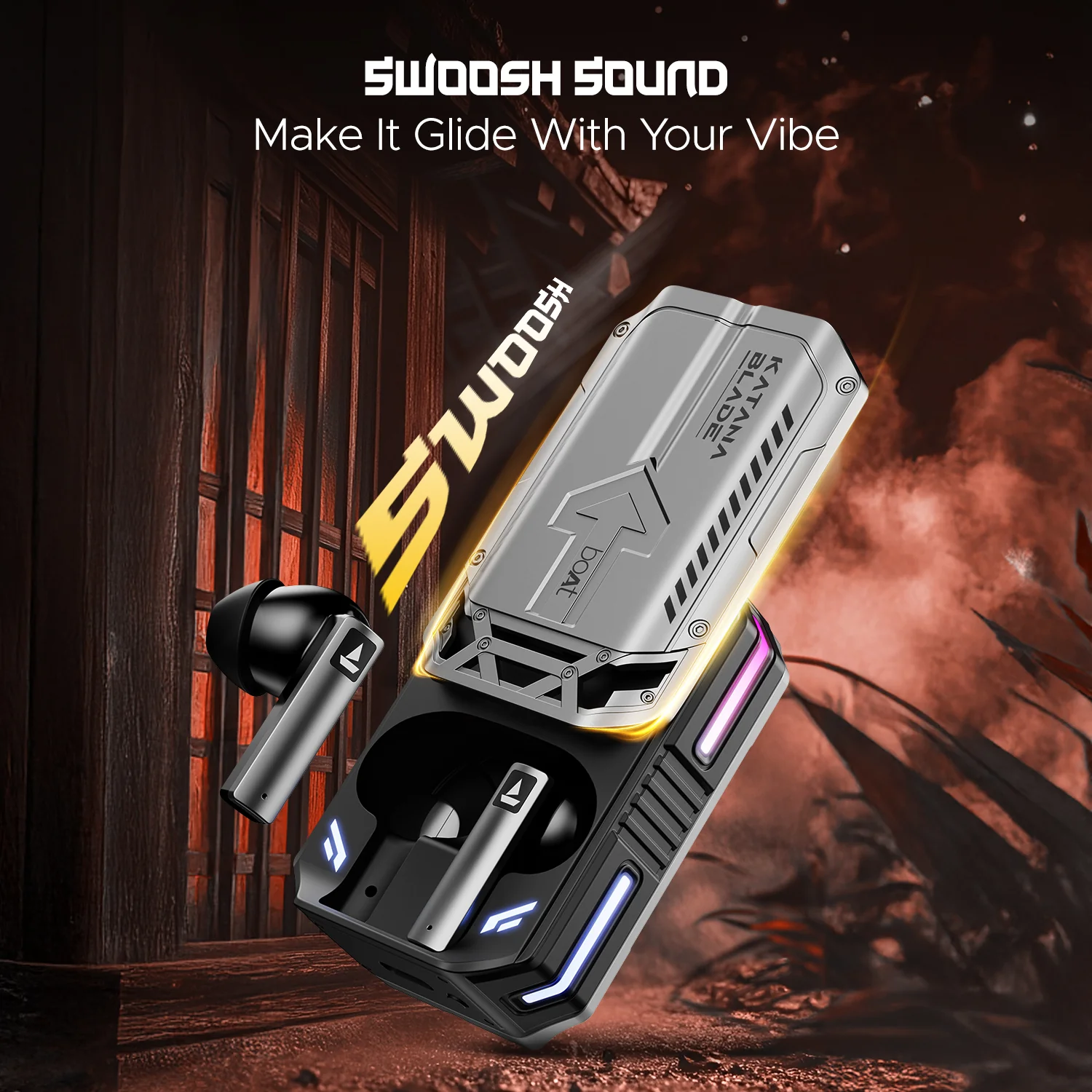 boAt Immortal katana Blade 2.0 | Bluetooth Gaming Wireless Earbuds with BEAST™Mode, Dynamic RGB LEDs, 70 Hours Playback - Image 6