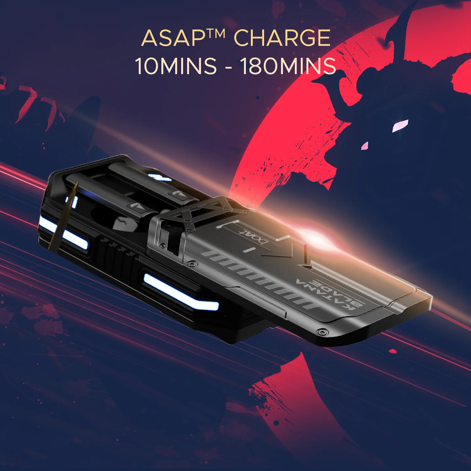 boAt Immortal Katana Blade | Bluetooth Gaming Wireless Earbuds with 50 Hours Playback, Dynamic RGB LEDs, BEAST™️Mode - Image 3