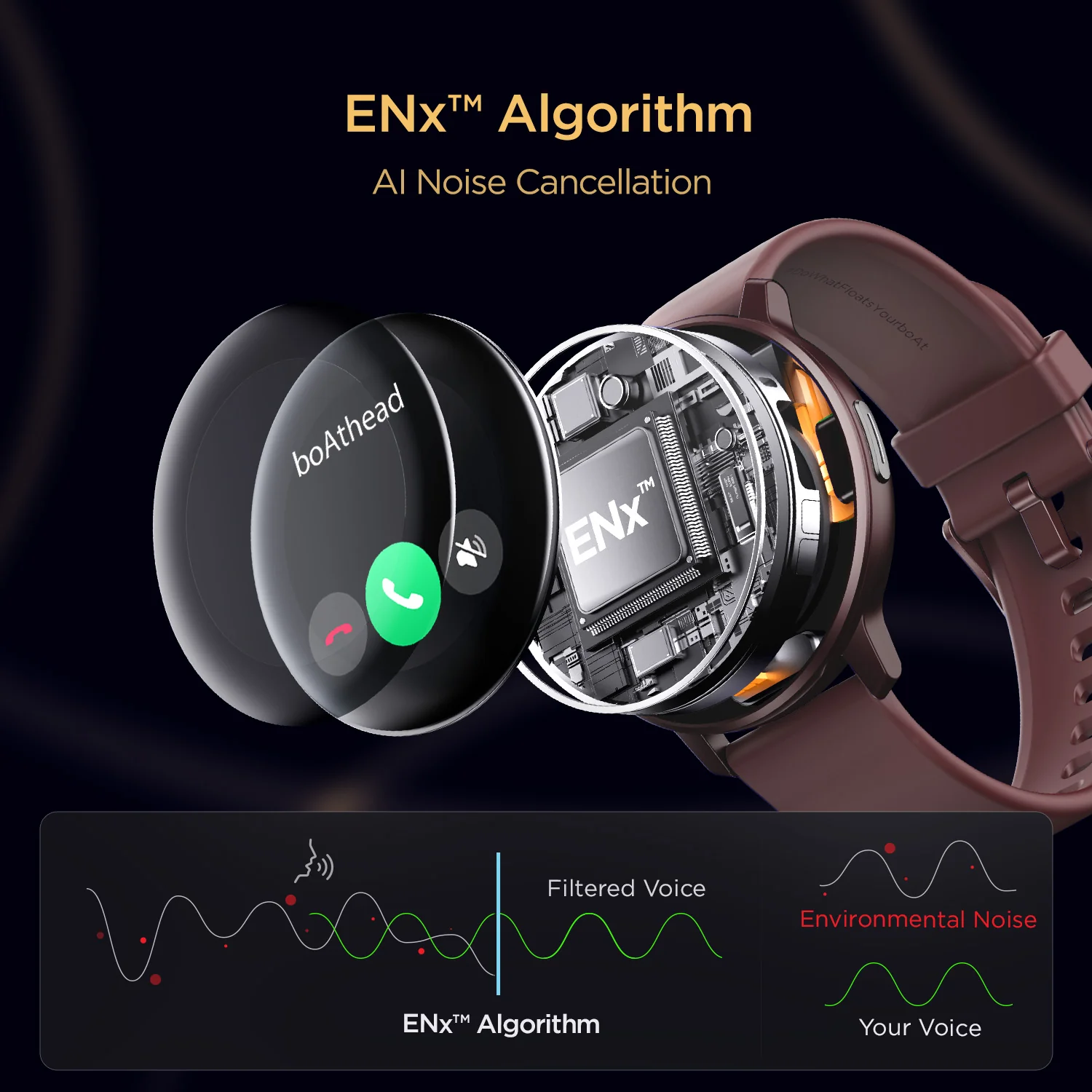 boAt Lunar Call | 1.28” (3.25 cm) HD Display Smartwatch, BT Calling, ENx™ Algorithm, Bilingual, 100+ Sports Mode - Image 6