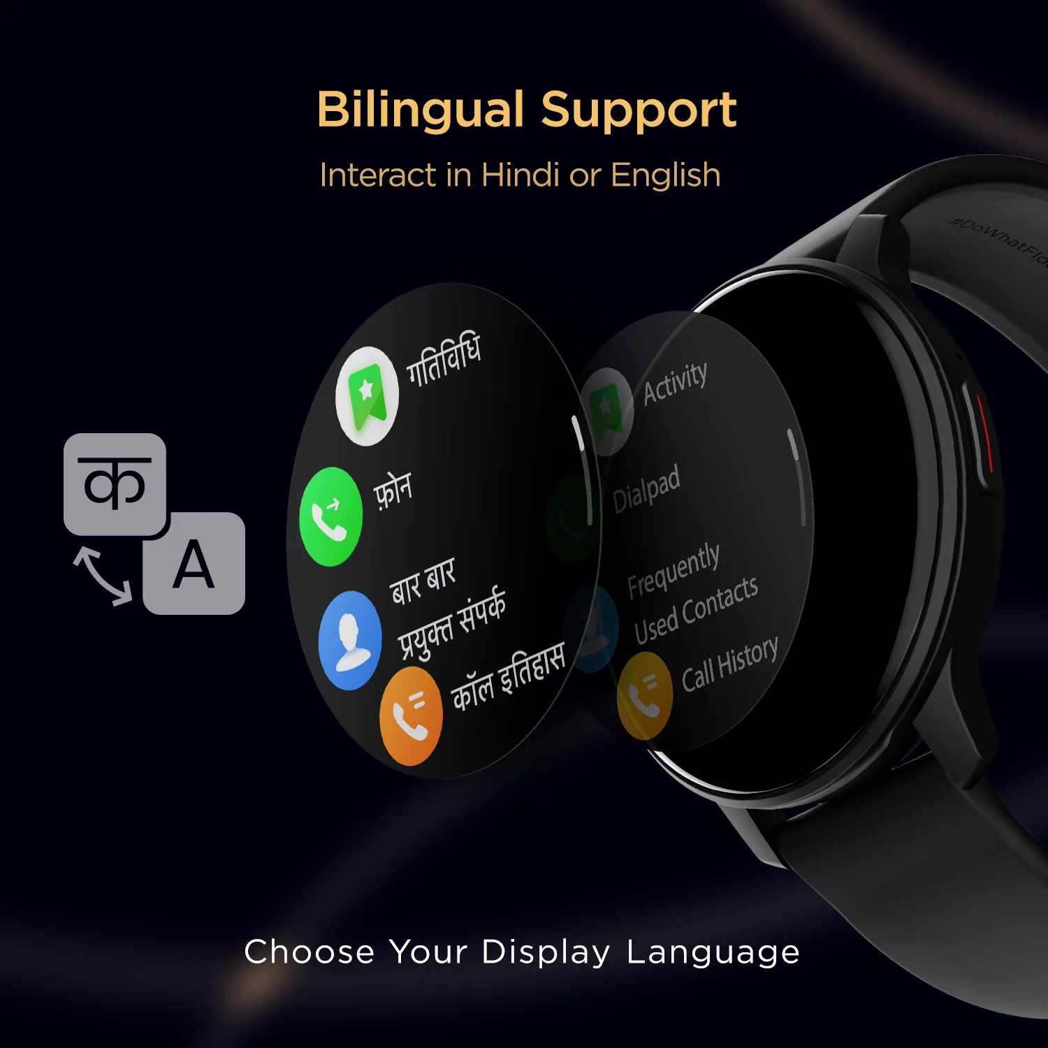 boAt Lunar Call | 1.28” (3.25 cm) HD Display Smartwatch, BT Calling, ENx™ Algorithm, Bilingual, 100+ Sports Mode - Image 8