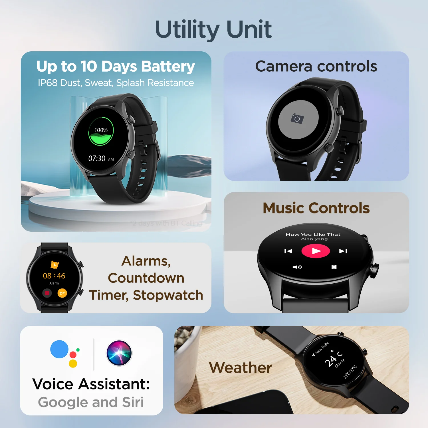 boAt Lunar Call Plus | Premium Smartwatch with Bluetooth Calling,  1.43" (3.63cm) AMOLED display, SpO2 Monitoring, 100+ Sports Modes - Image 7