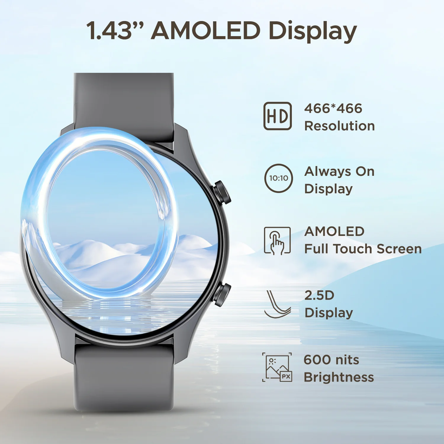 boAt Lunar Call Plus | Premium Smartwatch with Bluetooth Calling,  1.43" (3.63cm) AMOLED display, SpO2 Monitoring, 100+ Sports Modes - Image 8