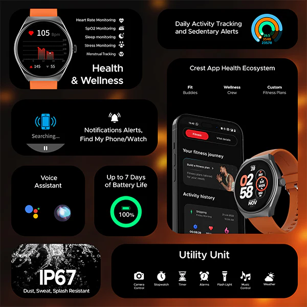 boAt Lunar Comet | HD Display 1.39" (3.53 cm) Smartwatch with Bluetooth Calling, Functional Crown, 100+ Sports Modes - Image 29