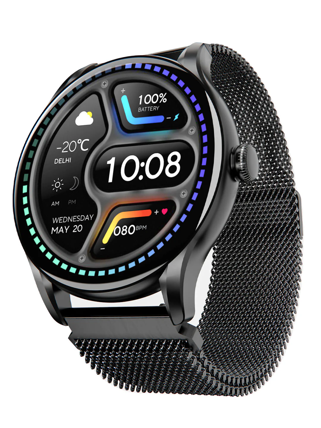 boAt Lunar Connect Ace | Round AMOLED Display Smartwatch with 1.43" (3.63 cm) Screen, Bluetooth Calling, 100+ Sports Modes - Image 3