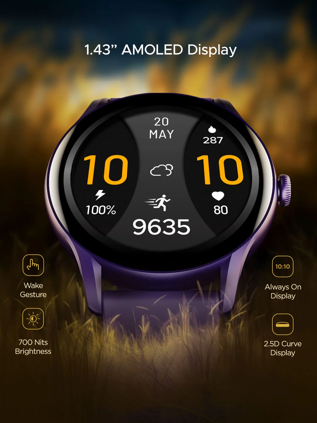 boAt Lunar Connect Ace | Round AMOLED Display Smartwatch with 1.43" (3.63 cm) Screen, Bluetooth Calling, 100+ Sports Modes - Image 34