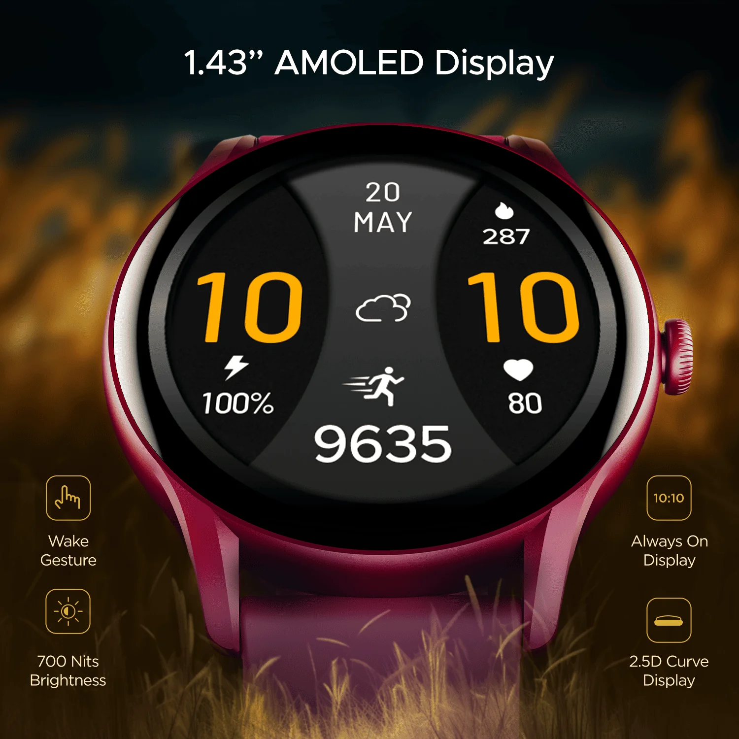 boAt Lunar Connect Ace | Round AMOLED Display Smartwatch with 1.43" (3.63 cm) Screen, Bluetooth Calling, 100+ Sports Modes - Image 40