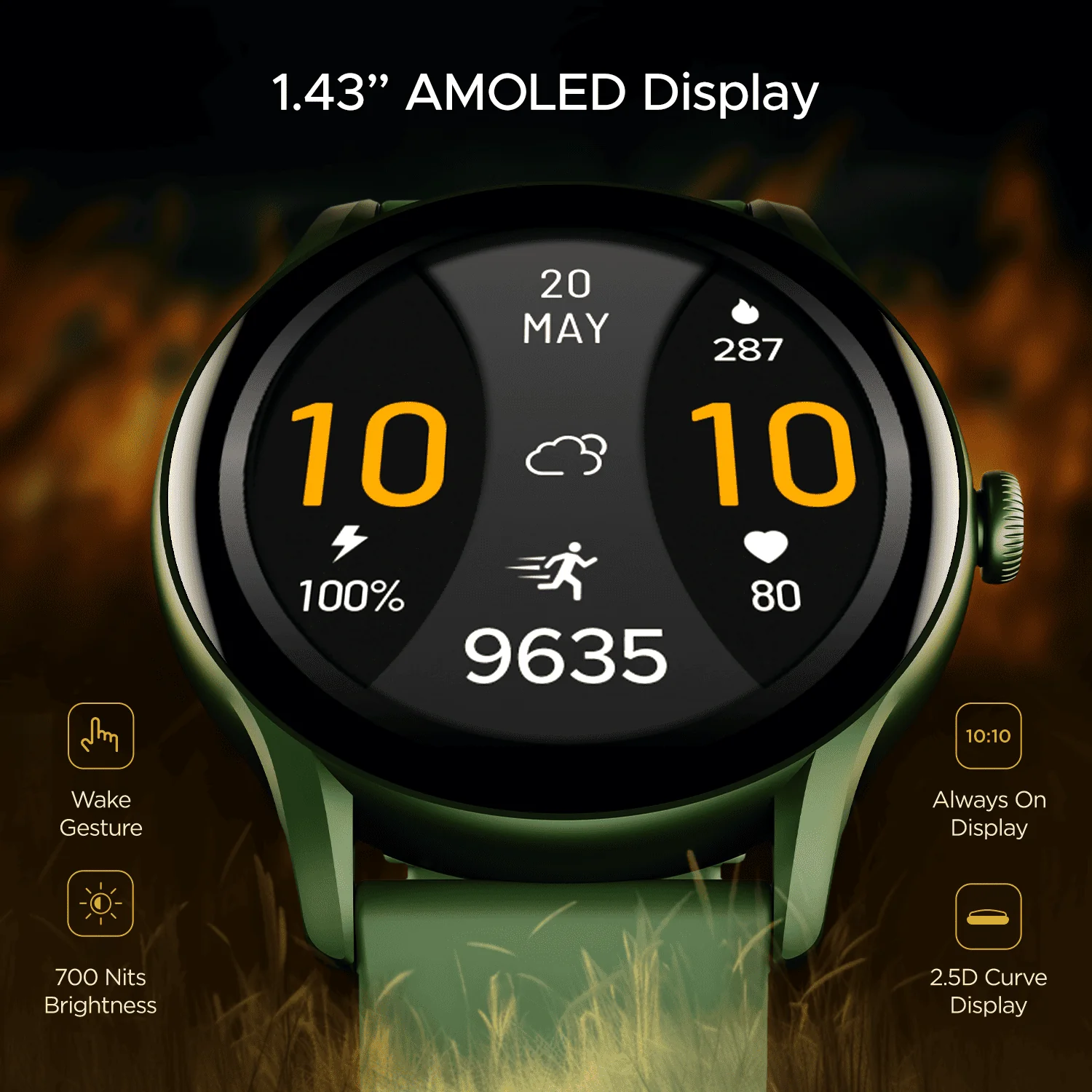 boAt Lunar Connect Ace | Round AMOLED Display Smartwatch with 1.43" (3.63 cm) Screen, Bluetooth Calling, 100+ Sports Modes - Image 44