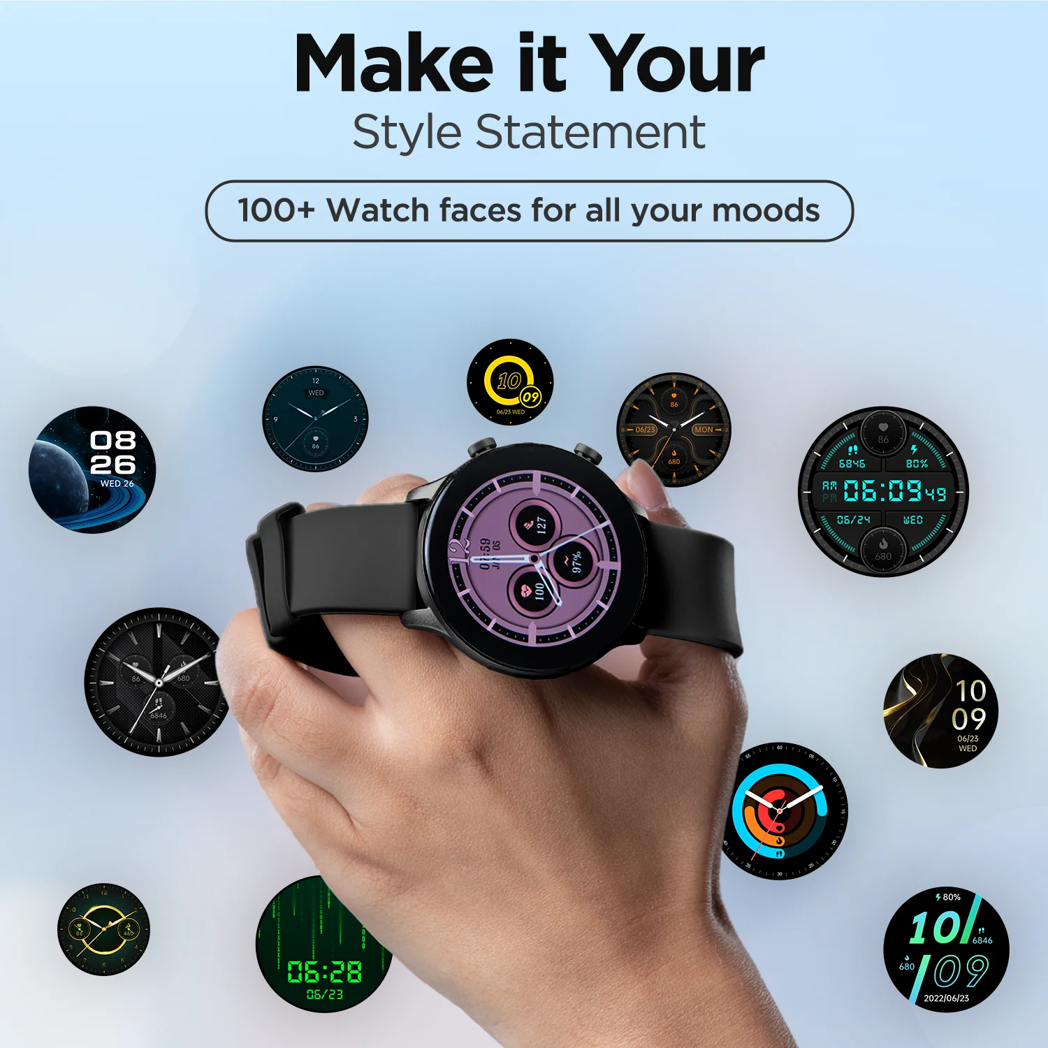 boAt Lunar Connect Plus | Bluetooth Calling Smartwatch with AI Noise Cancellation, 1.43" (3.63 cm) Round AMOLED Display - Image 4