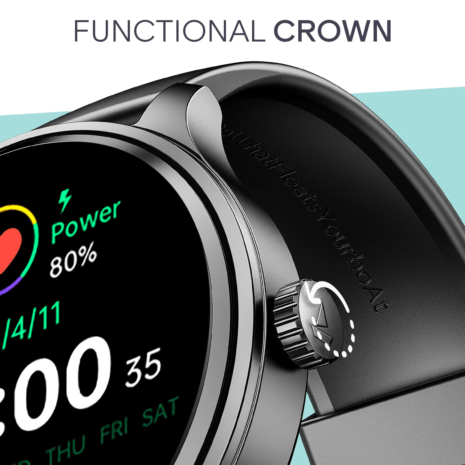 boAt Lunar Discovery Neo | Smartwatch with 1.39" HD Display, 2.5D Animated Watch Faces & Advanced BT Calling - Image 3