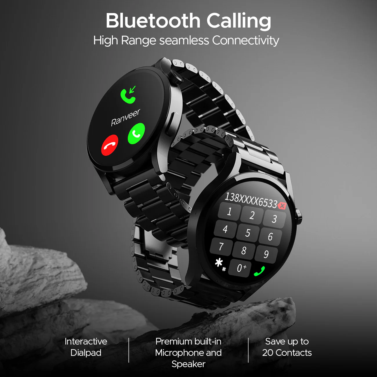 boAt Lunar Embrace | Smartwatch with 1.51" (3.83 cms) round AMOLED Display, Functional Crown, 100+ Sports Modes, IP68 rating - Image 4