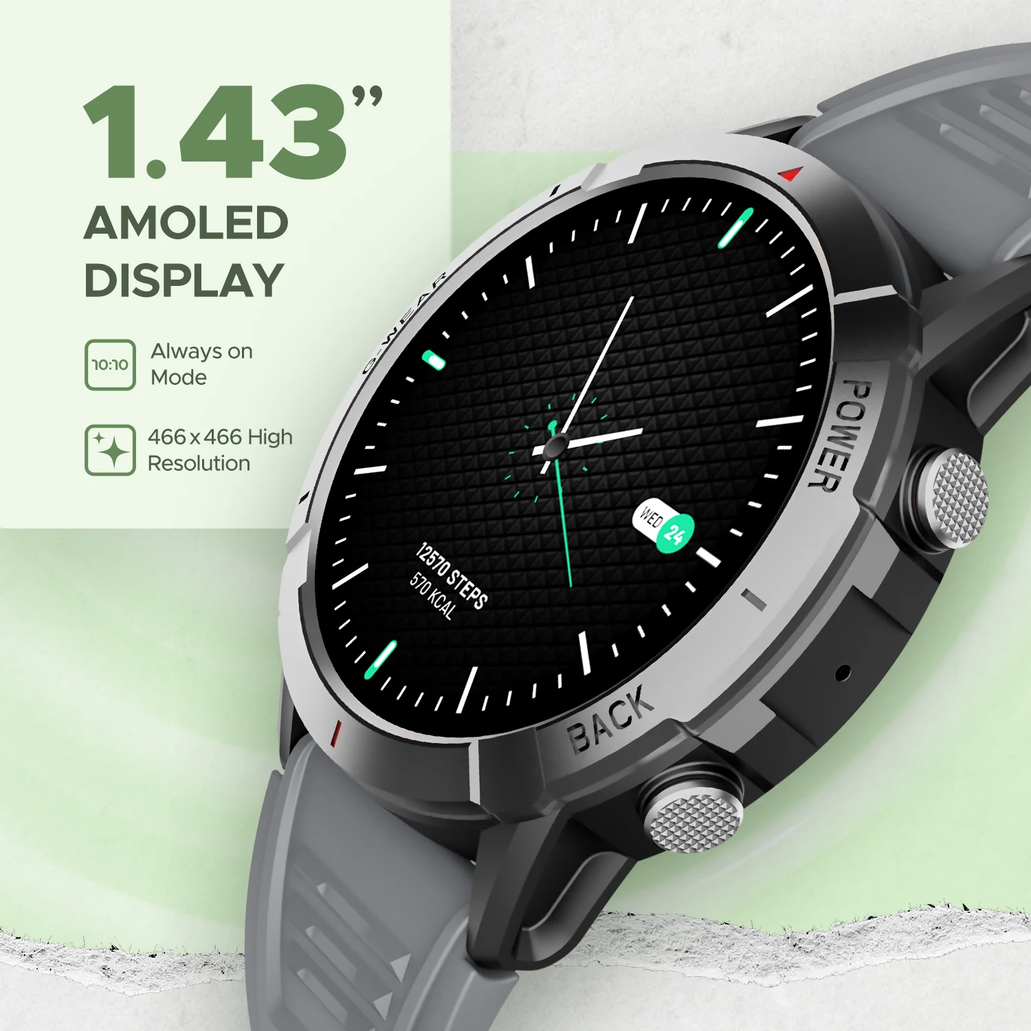 boAt Lunar Fit | BT Calling Smartwatch with 1.43" (3.63cm) AMOLED Display, HR, SpO2, & Stress Monitoring, Multiple Sports Mode - Image 7