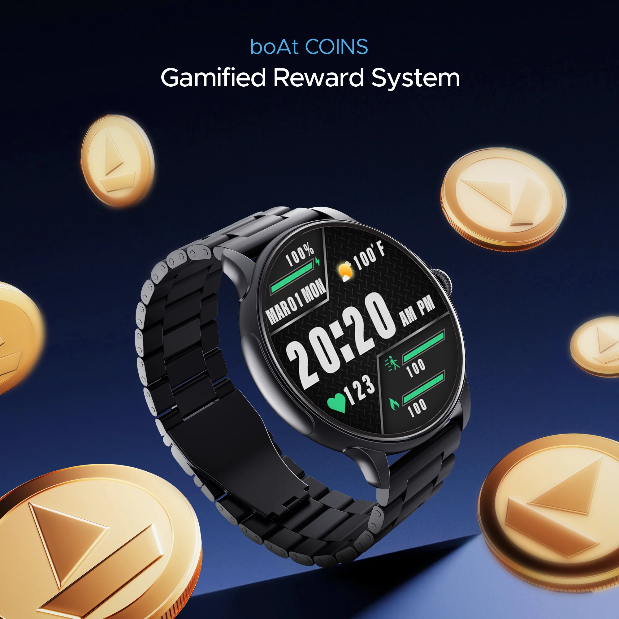 boAt Lunar Oasis | Smartwatch with 1.43" AMOLED Display, Turn-By-Turn Navigation, Dynamic User Interface, QR Tray - Image 12