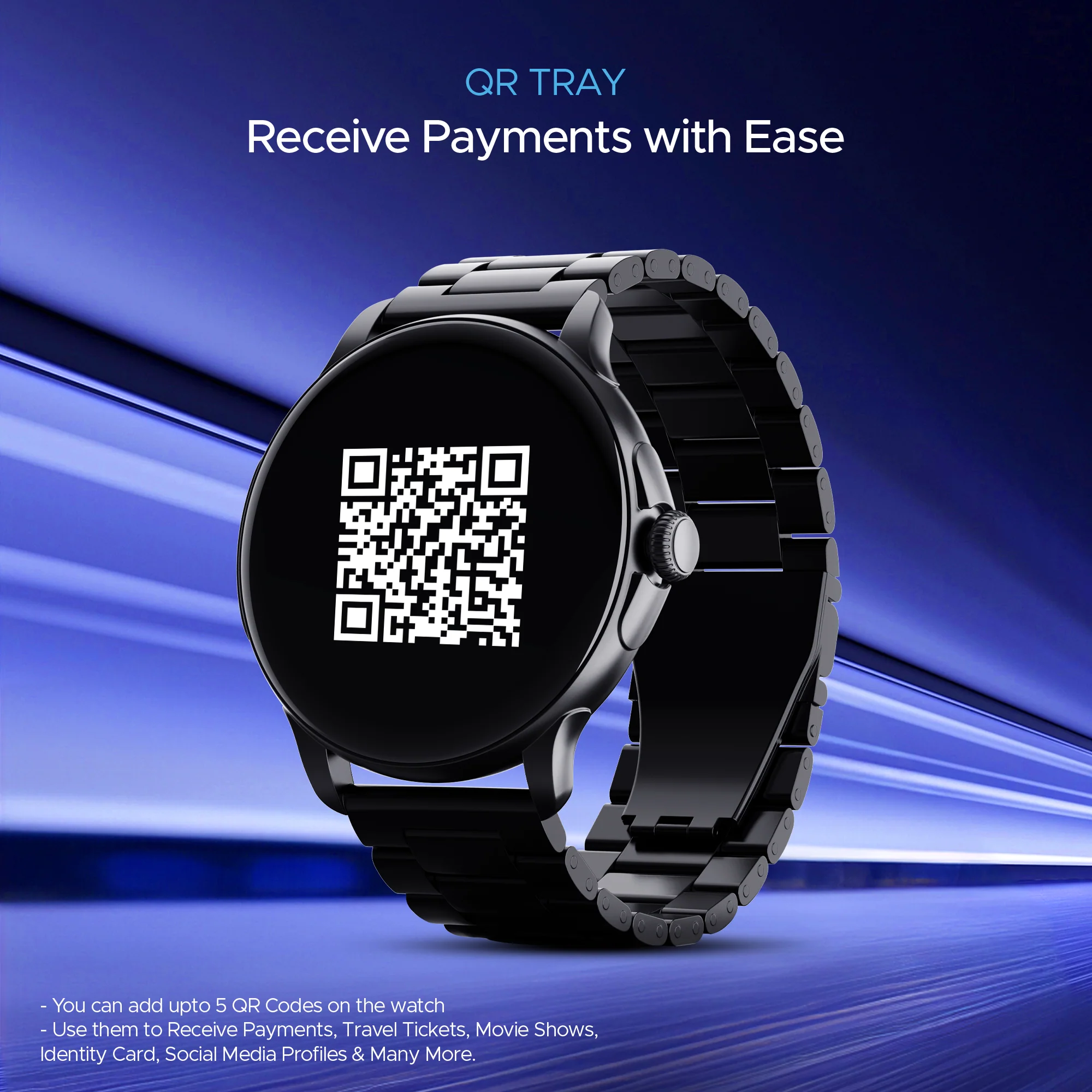 boAt Lunar Oasis | Smartwatch with 1.43" AMOLED Display, Turn-By-Turn Navigation, Dynamic User Interface, QR Tray - Image 5