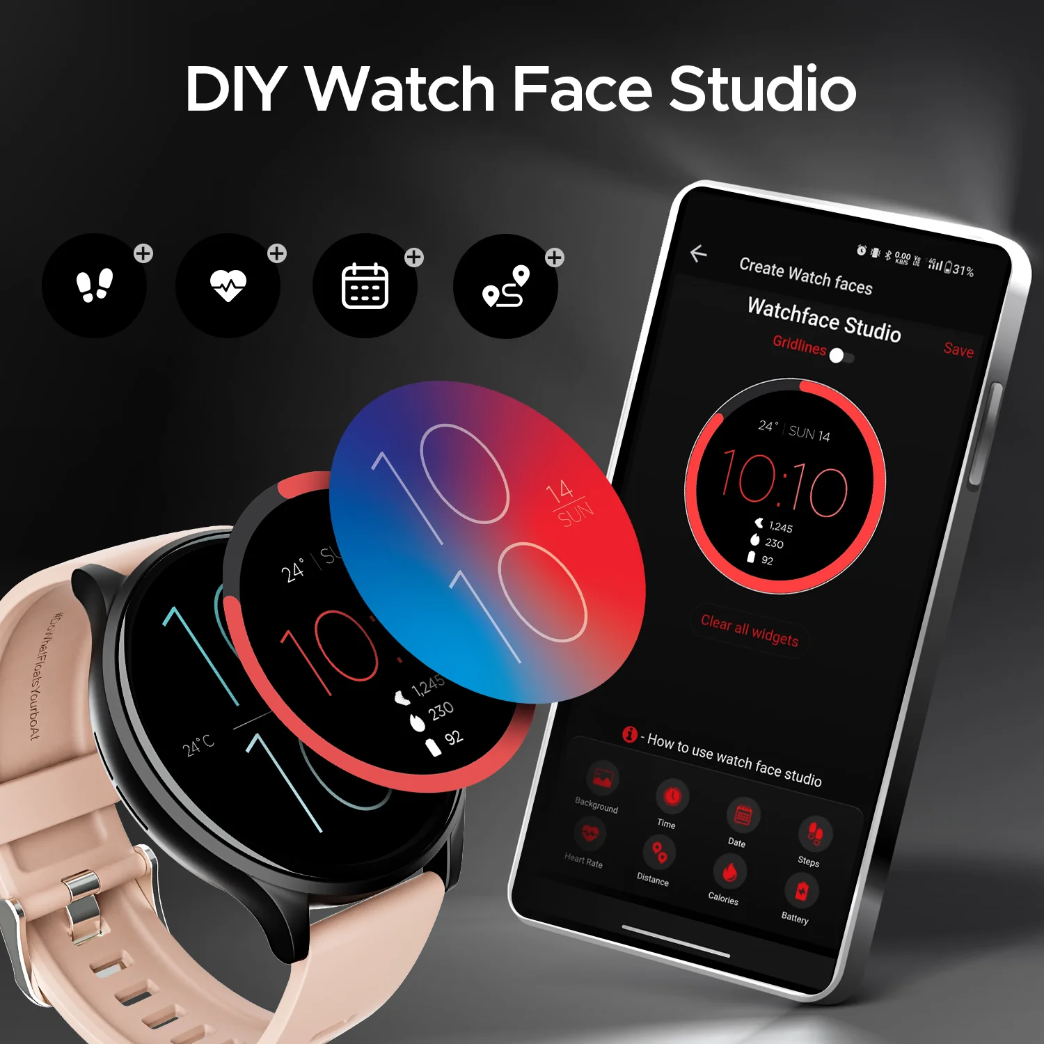 boAt Lunar Orb | Smartwatch with 1.45" (3.68cm) Amoled Display, BT Calling,  Crest+ OS, Watch Face Studio - Image 20
