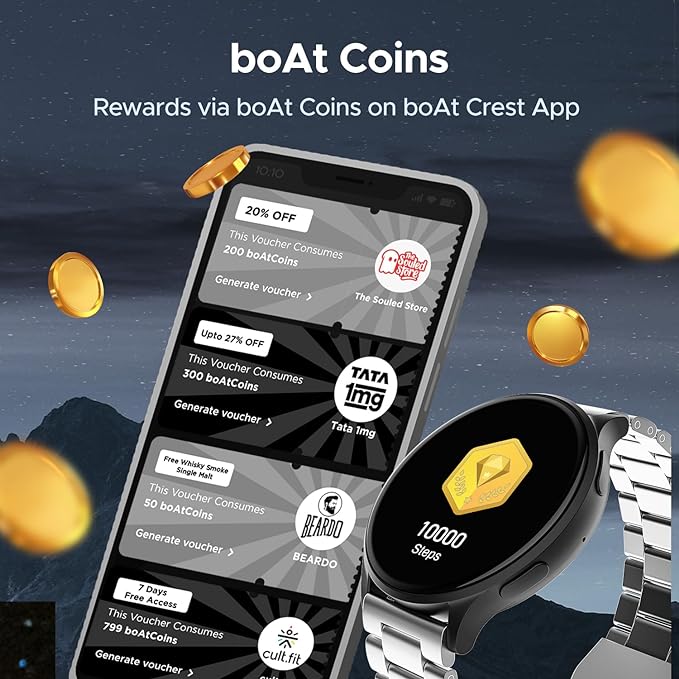 boAt Lunar Orb | Smartwatch with 1.45" (3.68cm) Amoled Display, BT Calling,  Crest+ OS, Watch Face Studio - Image 32