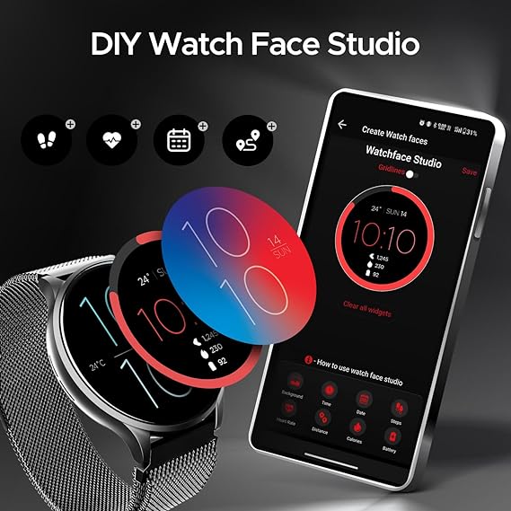 boAt Lunar Orb | Smartwatch with 1.45" (3.68cm) Amoled Display, BT Calling,  Crest+ OS, Watch Face Studio - Image 37