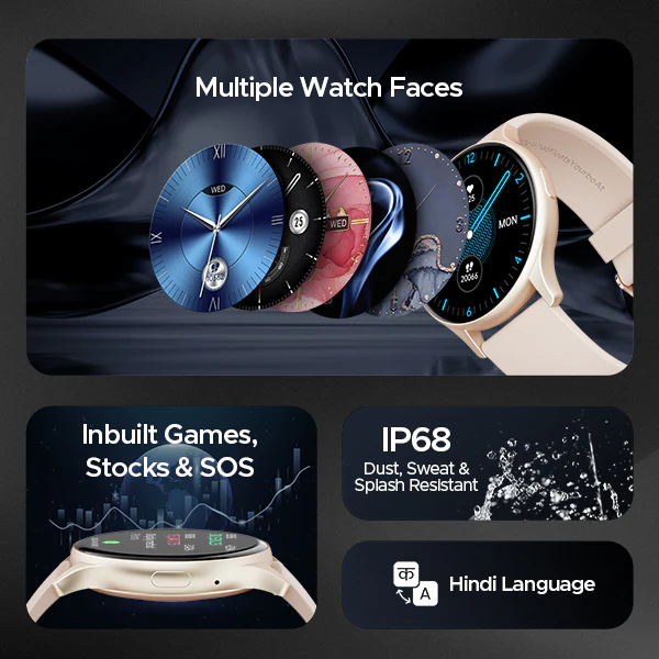 boAt Lunar Peak | Premium Smartwatch with Bluetooth Calling, 100+ Sports Modes, AI Voice Assistant, SpO2 measurement - Image 12