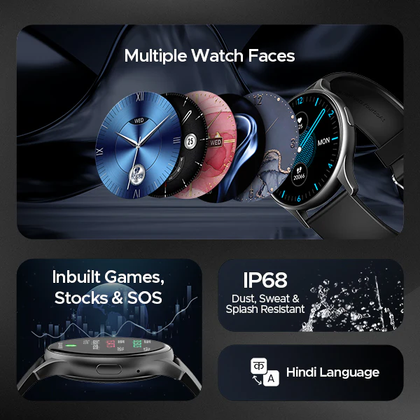 boAt Lunar Peak | Premium Smartwatch with Bluetooth Calling, 100+ Sports Modes, AI Voice Assistant, SpO2 measurement - Image 5