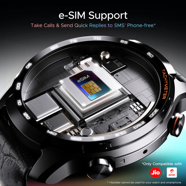 boAt Lunar Pro LTE | Premium Calling Smartwatch with e-SIM Support, Built-in GPS, AMOLED Display - Image 5