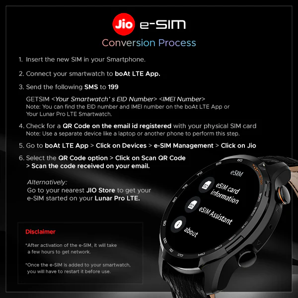 boAt Lunar Pro LTE | Premium Calling Smartwatch with e-SIM Support, Built-in GPS, AMOLED Display - Image 6