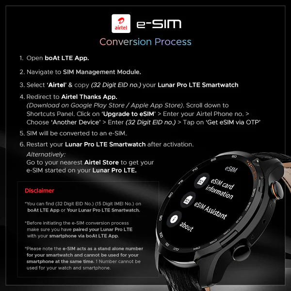 boAt Lunar Pro LTE | Premium Calling Smartwatch with e-SIM Support, Built-in GPS, AMOLED Display - Image 7
